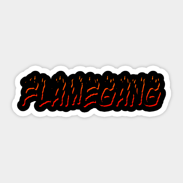 Flame Gang Blackout Sticker by FlameGang